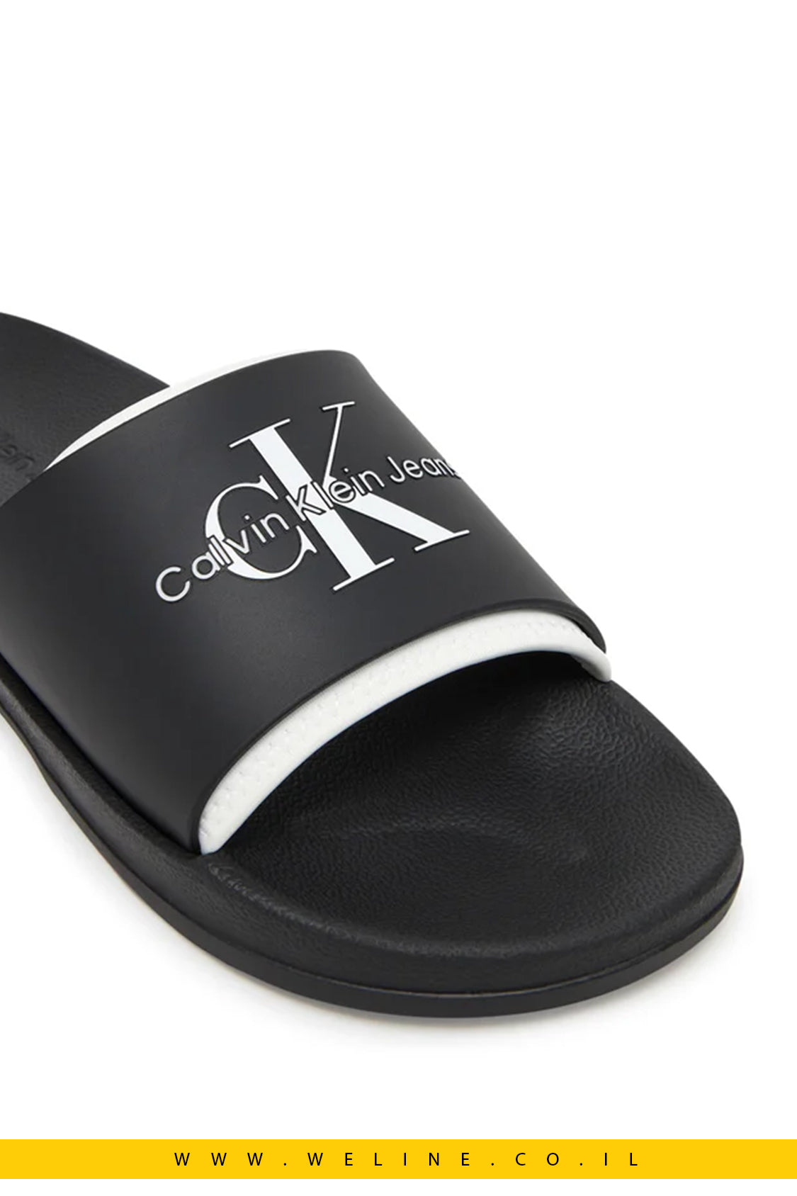 כפכפי גברים Calvin Klein Jeans – דגם Slide Rubber Neoprene Monologo