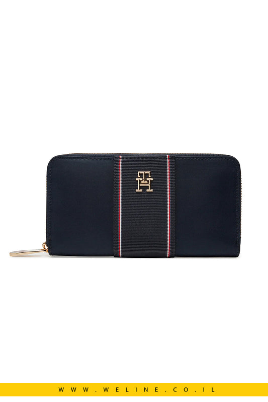 ארנק נשים גדול Tommy Hilfiger – דגם Poppy Lrg Za Corp בצבע כחול נייבי