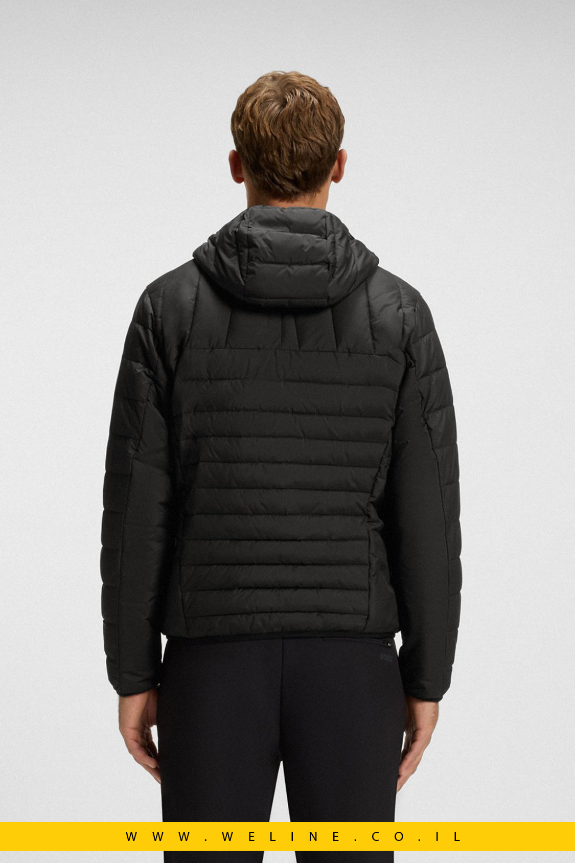 מעיל קפוצ'ון דוחה מים עם פרטי רפלקטור – BOSS Urbanex