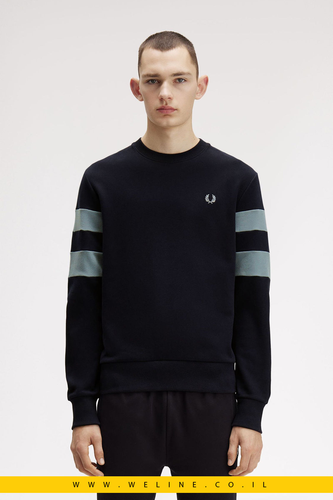 סווטשירט לגברים Peached Tipped Sleeve – כחול