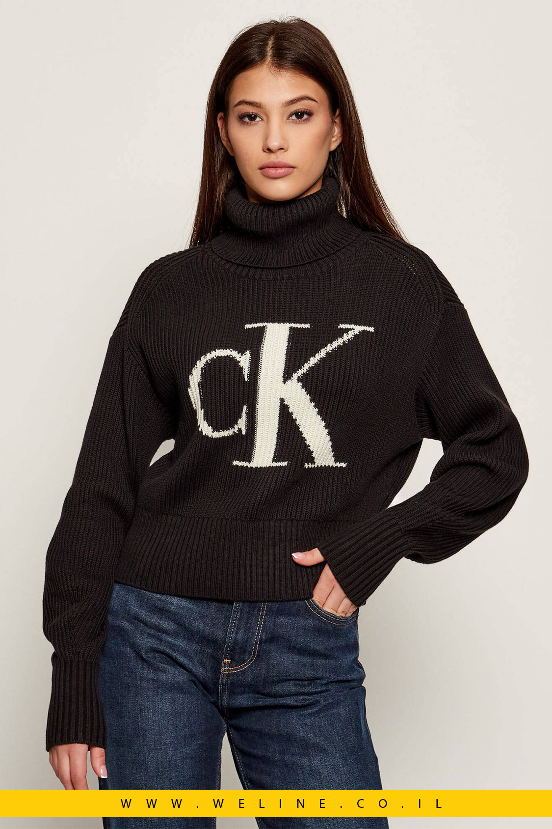 דולצ'ביטה נשים Calvin Klein Jeans – שחור בגזרת Loose Fit