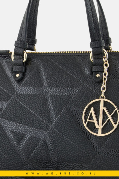 תיק יד לנשים עם לוגו קדמי – Armani Exchange
