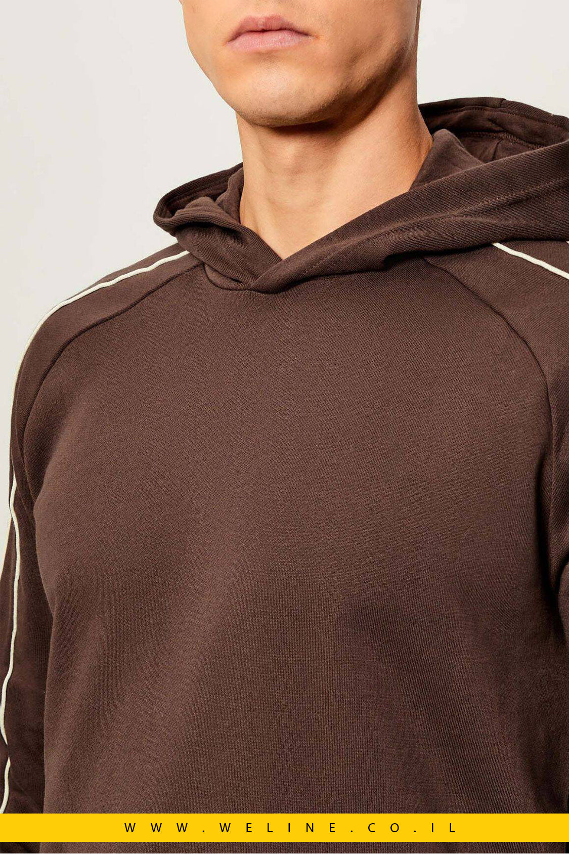 סווטשירט גברים EA7 – חום Chocolate Brown בגזרת Regular