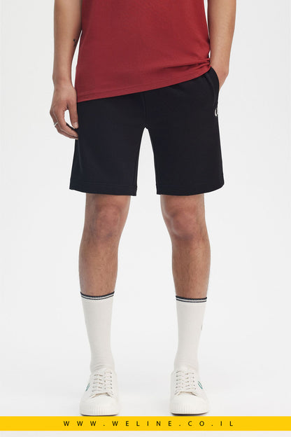 מכנסי ברמודה לגברים Fred Perry Classic Sweat Short – שחור
