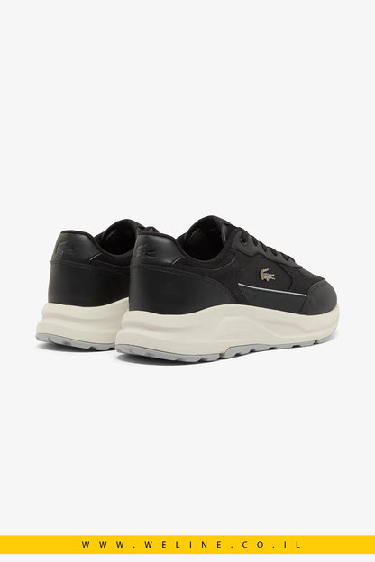 נעלי סניקרס גברים Lacoste Run Set – זמש שחור