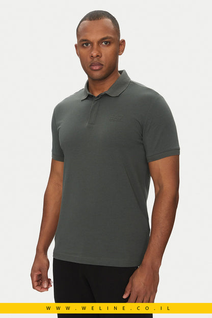 חולצת גברים אפור חלק – EA7 Emporio Armani