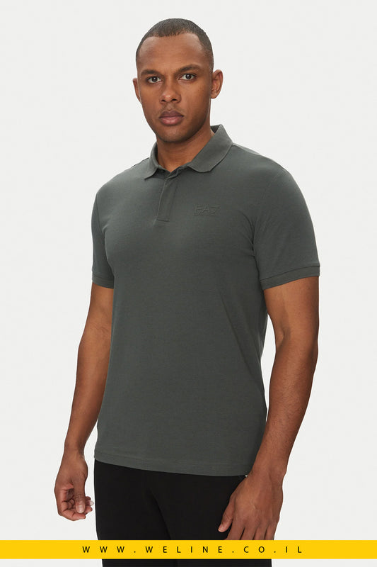 חולצת גברים אפור חלק – EA7 Emporio Armani