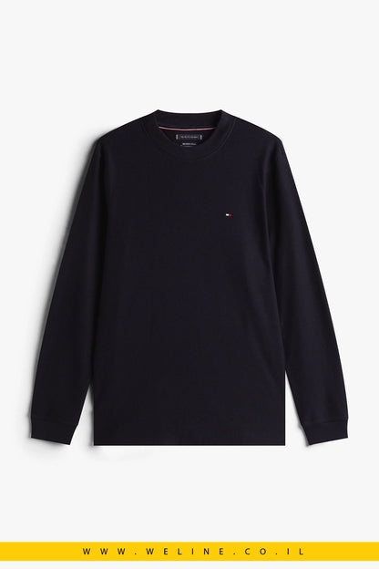 חולצת גברים Tommy Hilfiger – שרוול ארוך Mercerized Jacquard