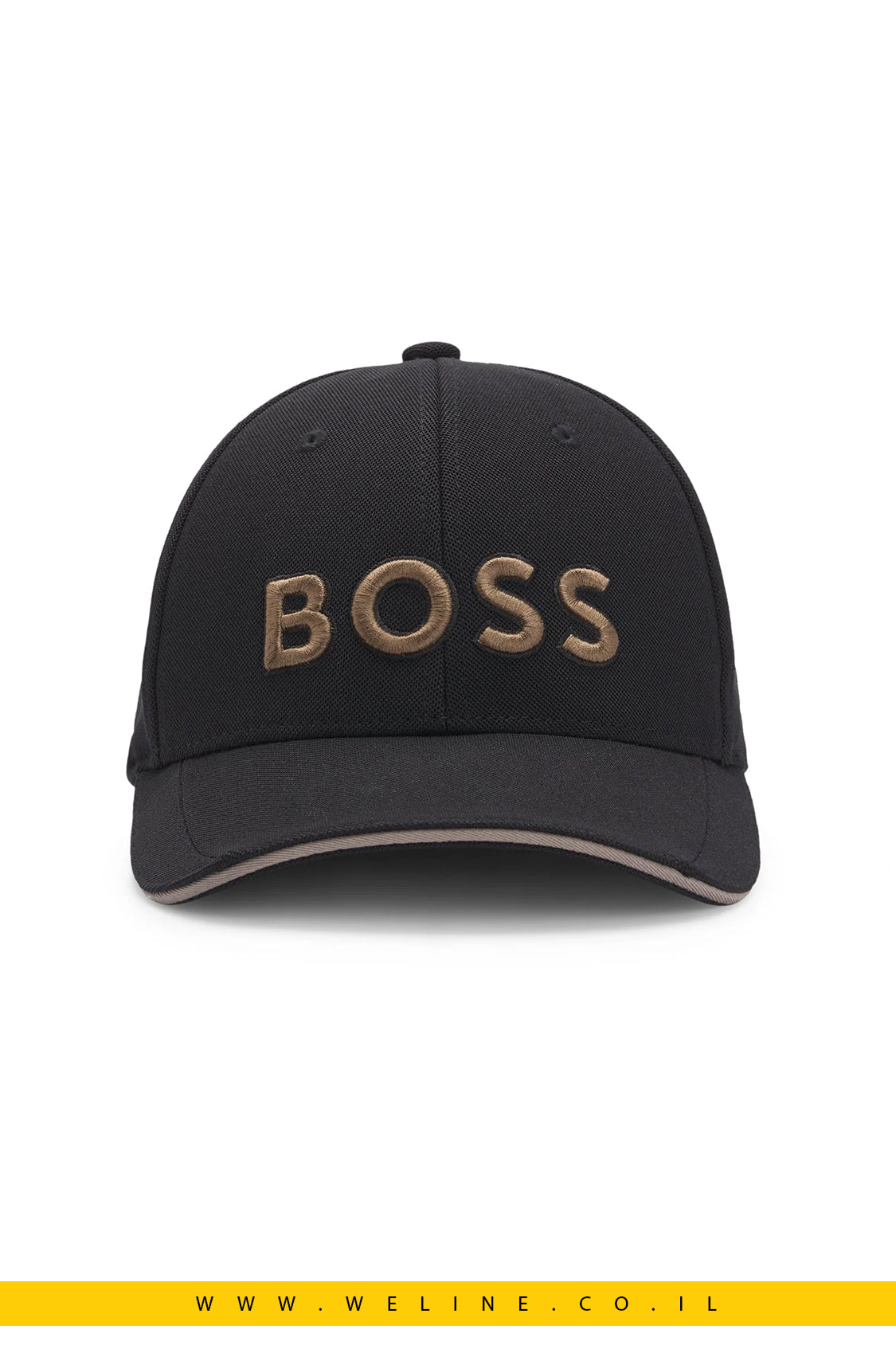 BOSS כובע Cap-US – כובע פרימיום שחור עם לוגו רקום