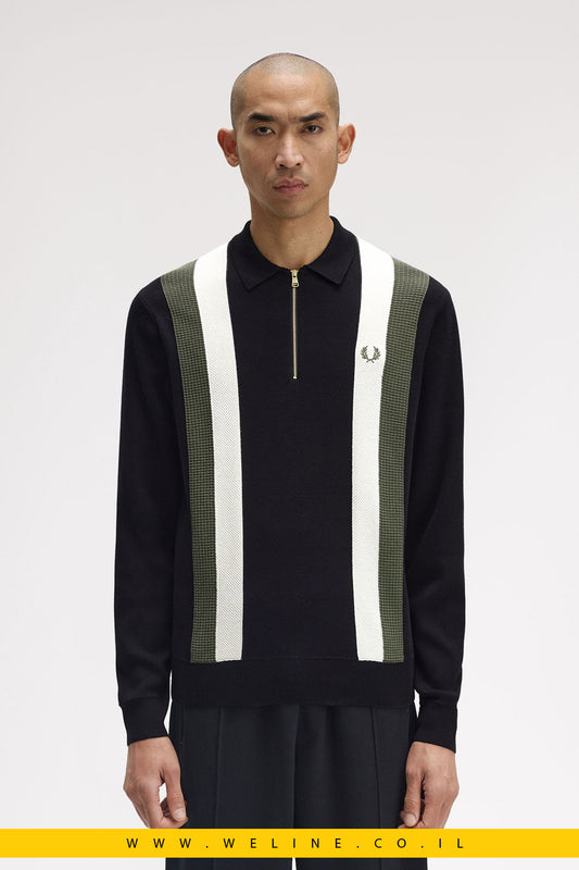 חולצת סריג רב־טקסטורות לגברים – Multi Texture LS Knitted Shirt