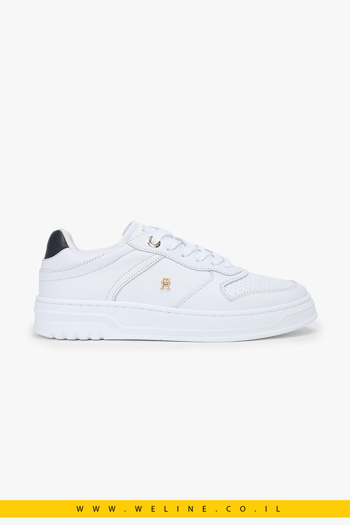 סניקרס עור Tommy Hilfiger TH Monogram Leather Cupsole Trainers White