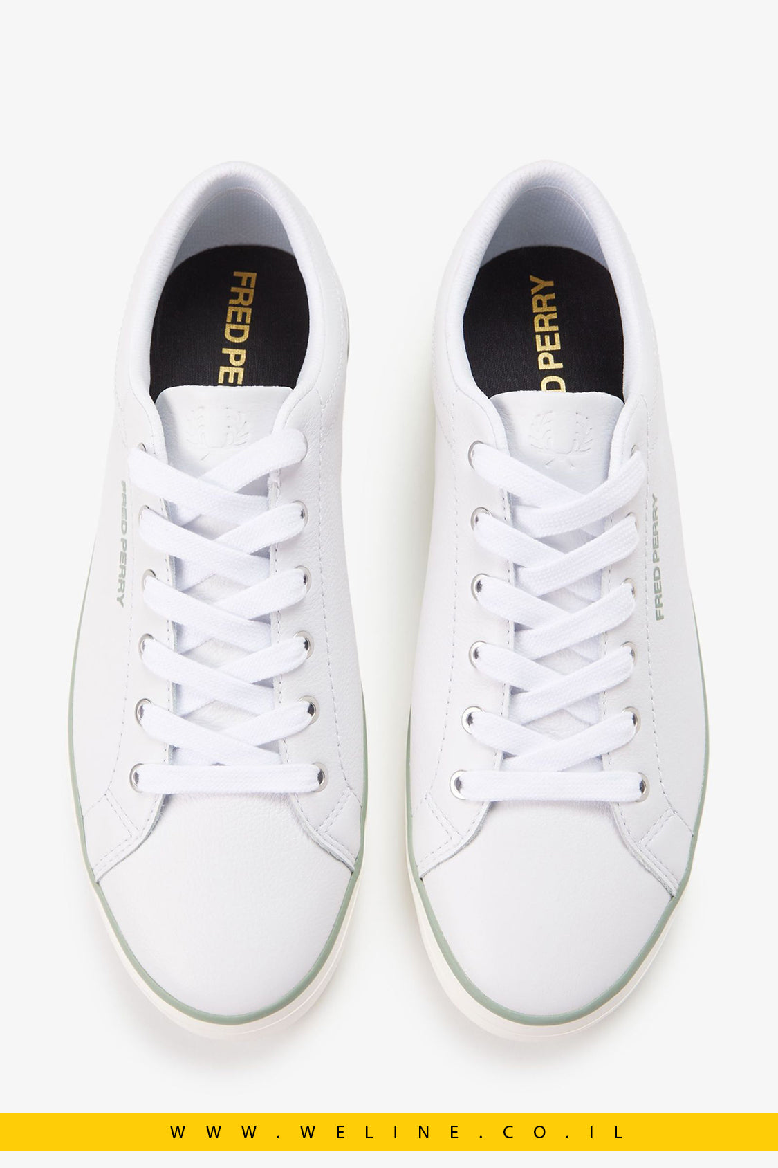 נעלי עור מרקם לגברים – Baseline Leather בצבע לבן / כחול נייבי