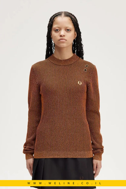 חולצת ריב עם צווארון גבוה – Fred Perry x Amy Winehouse