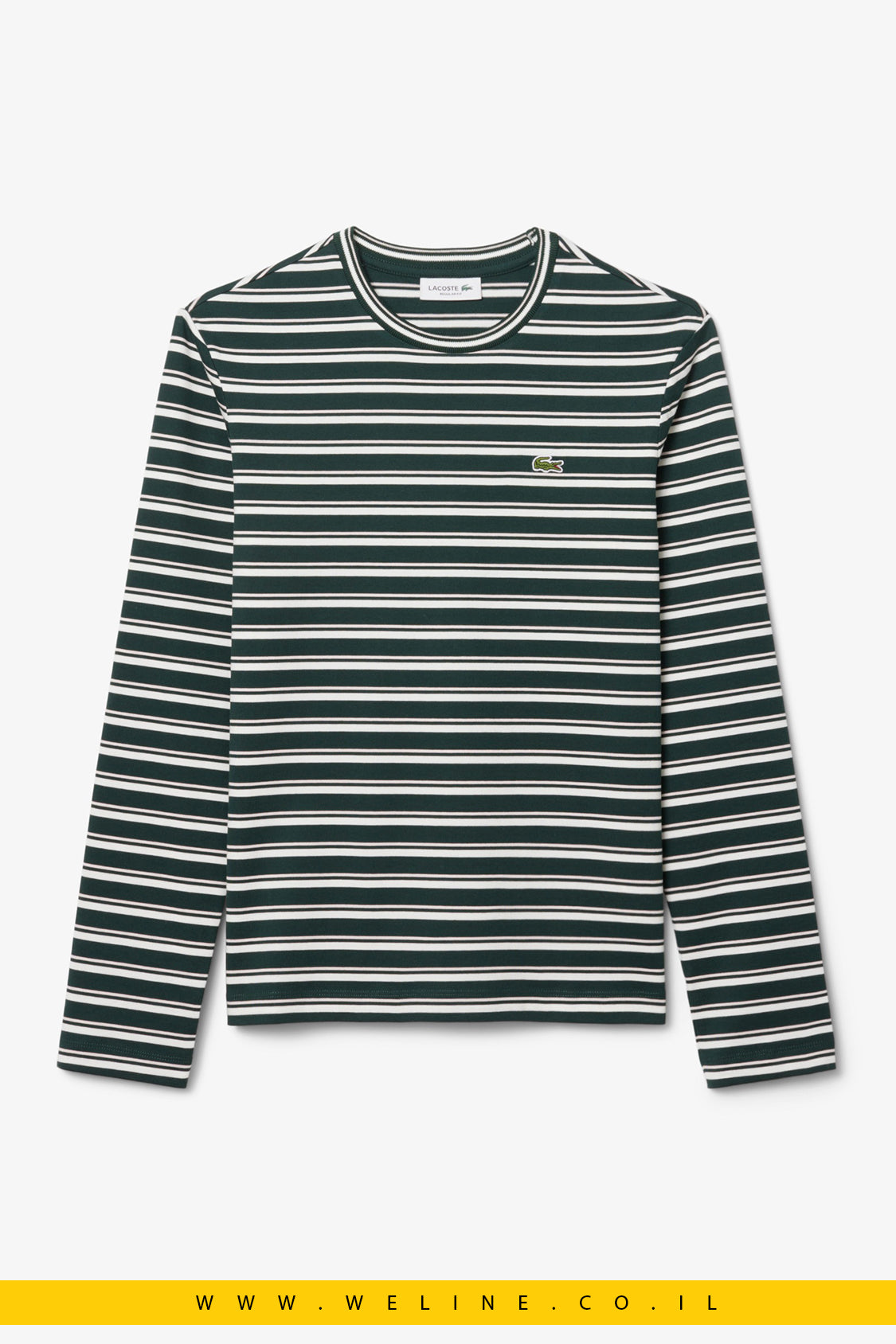 חולצת סטרייפ ארוכת־שרוול לנשים – Lacoste