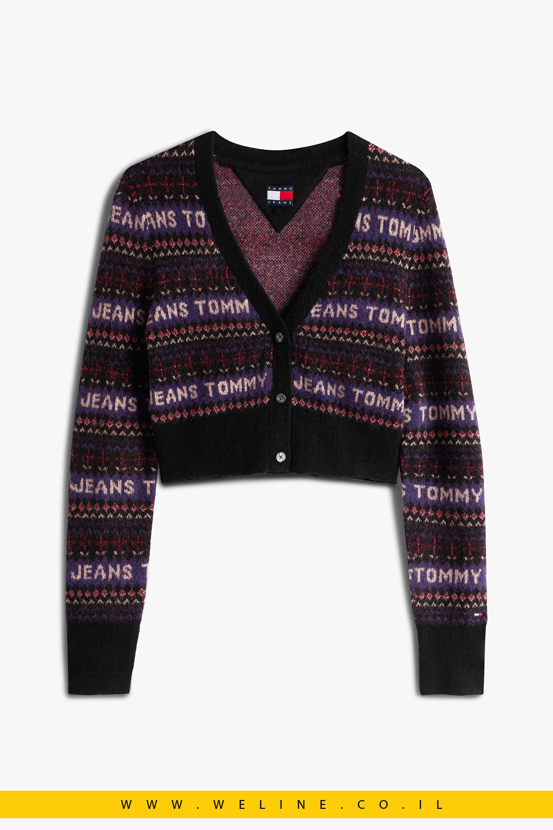 Cardigan Slim Fair Isle Logo לנשים – Tommy Jeans