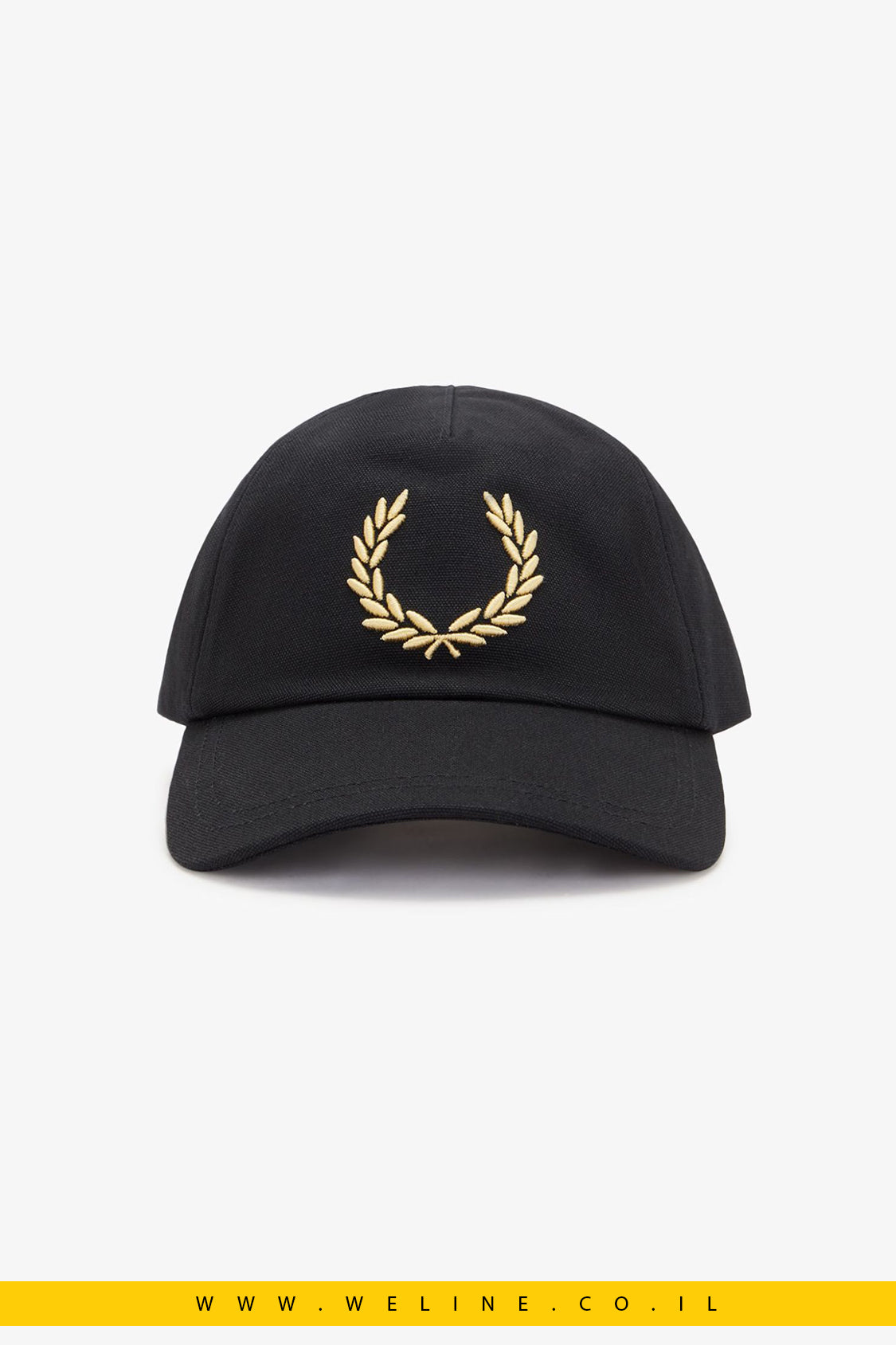 כובע Fred Perry Bold Embroidered Canvas Cap – צבע Black / Champagne |