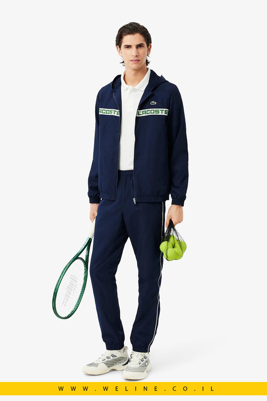 חליפת טניס גברים Lacoste Logo Stripe – כחול