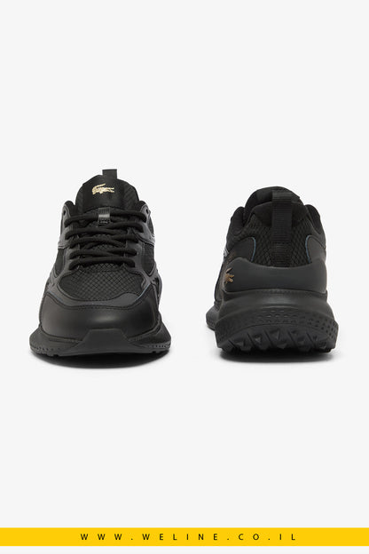Lacoste Men's L003 Evo Sneakers – סניקרס לגברים שחור/זהב