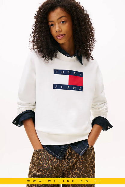 סוודר גברים Tommy Hilfiger Performance במרקם משולב ורבע רוכסן