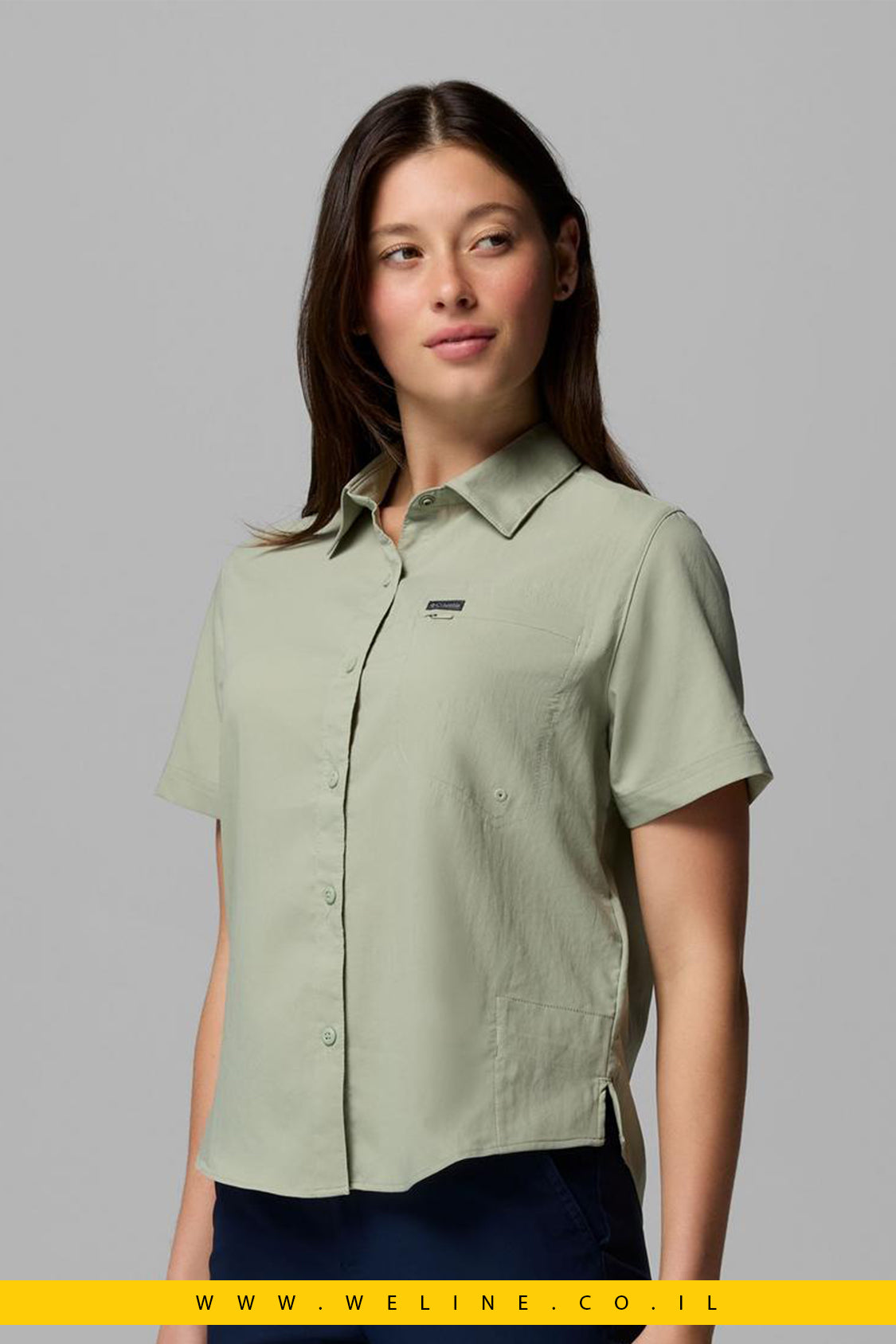 חולצת נשים Columbia Silver Ridge Utility II Short Sleeve – צבע Safari