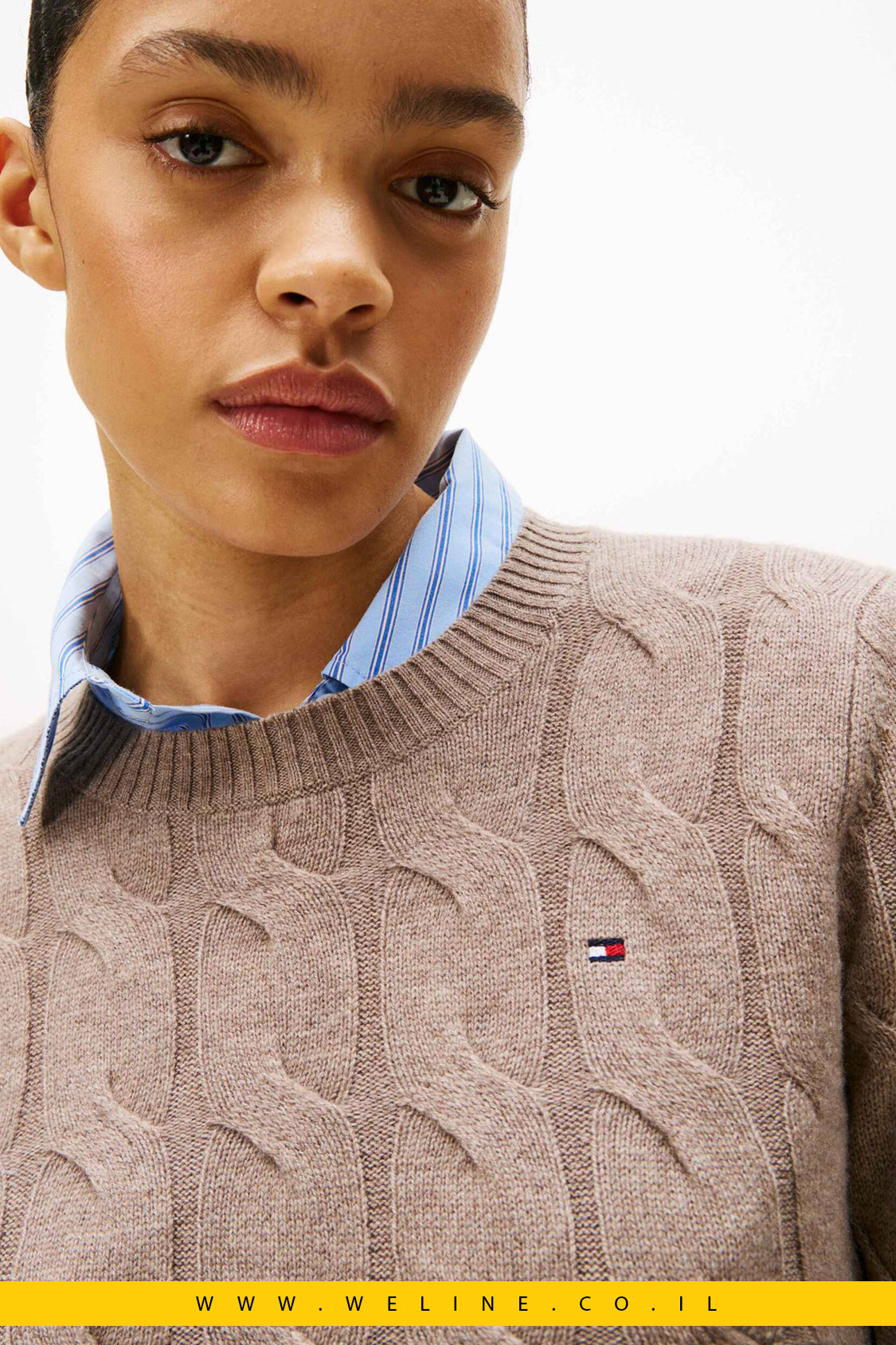 סוודר נשים מצמר ממוחזר – Tommy Hilfiger