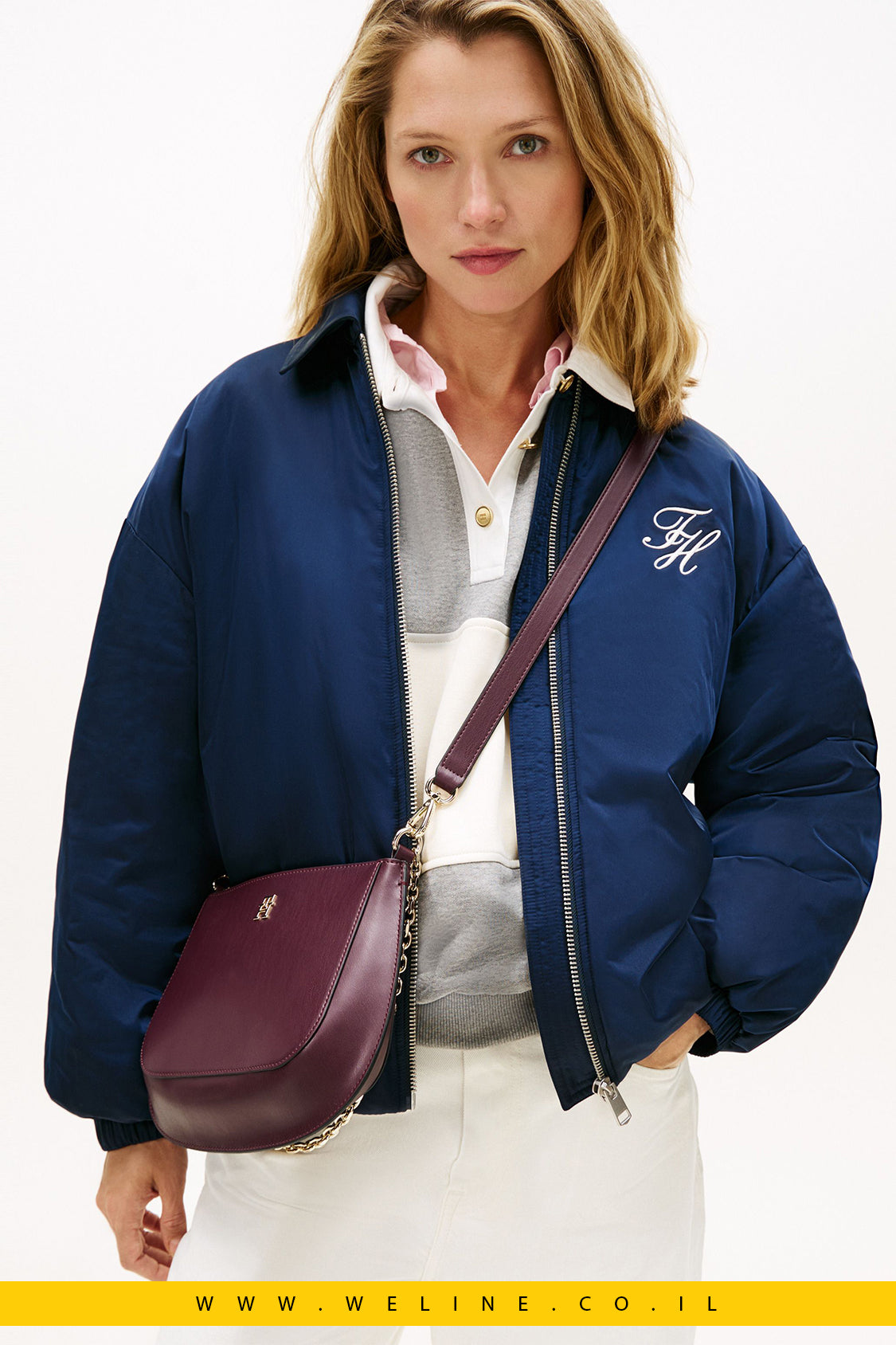 תיק צד/קרוסבודי Tommy Hilfiger Chain Strap Convertible Crossbody Bag – עם רצועת שרשרת ורצועה מתחלפת