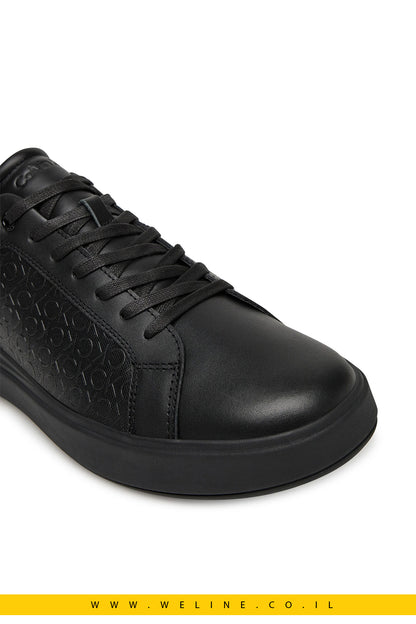 סניקרס עור גברים Calvin Klein Chunky Low-Top – שחור