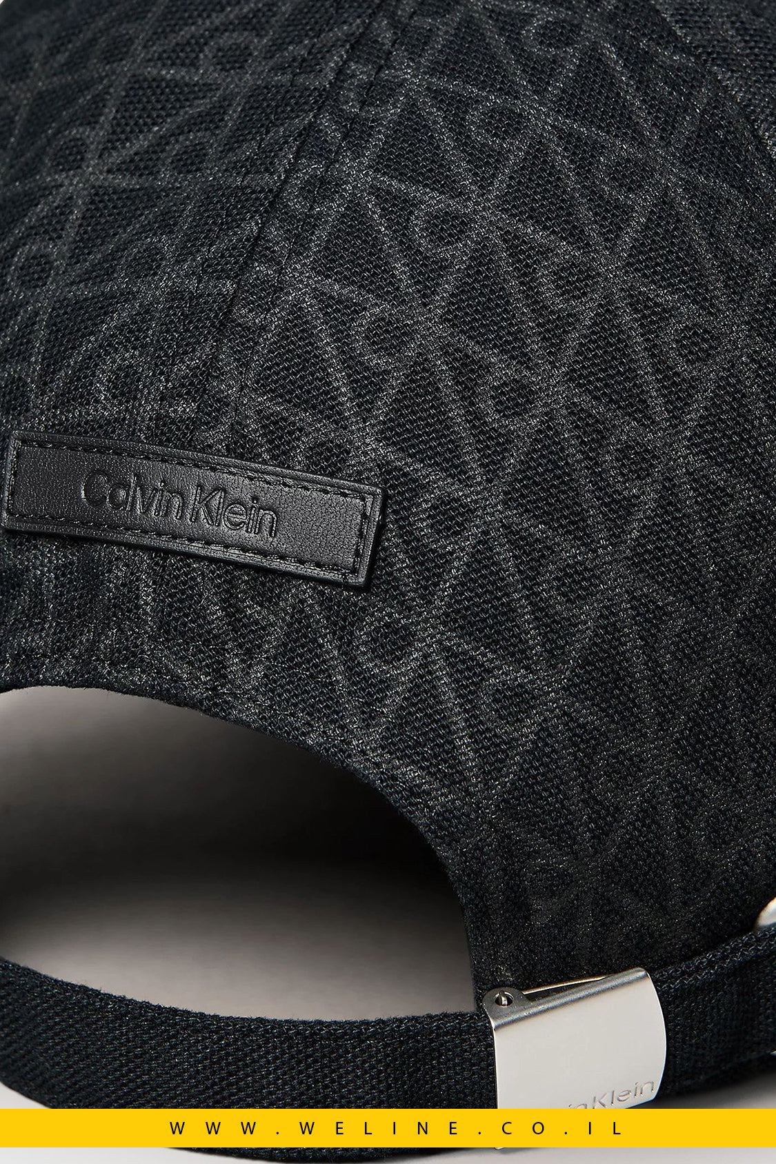 Calvin Klein כובע כותנה שחור