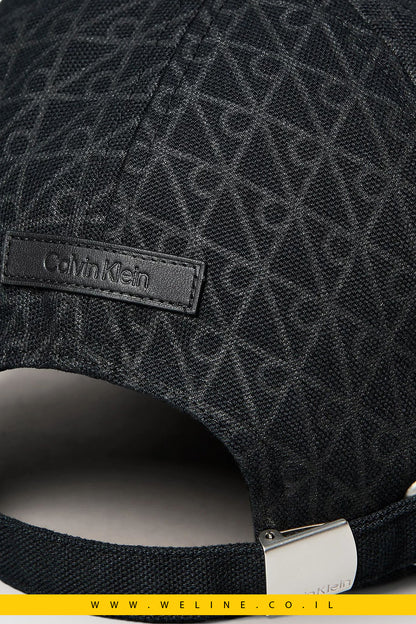 Calvin Klein כובע כותנה שחור
