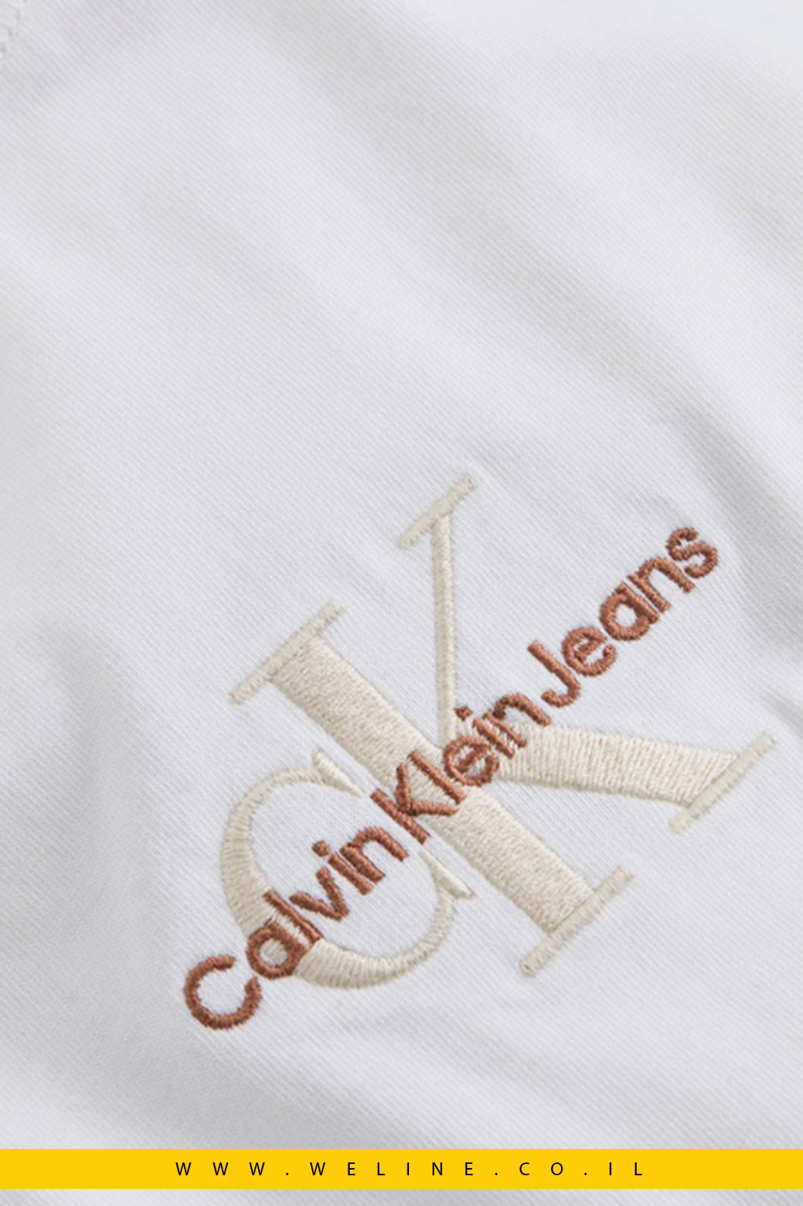 טי-שירט Calvin Klein Monologo לגברים – לבן