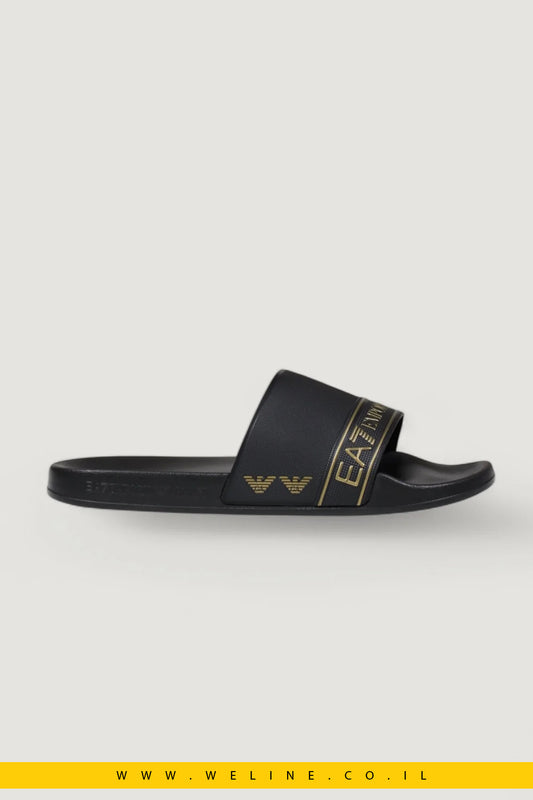 כפכפי גברים EA7 Emporio Armani – דגם Full Black/Gold