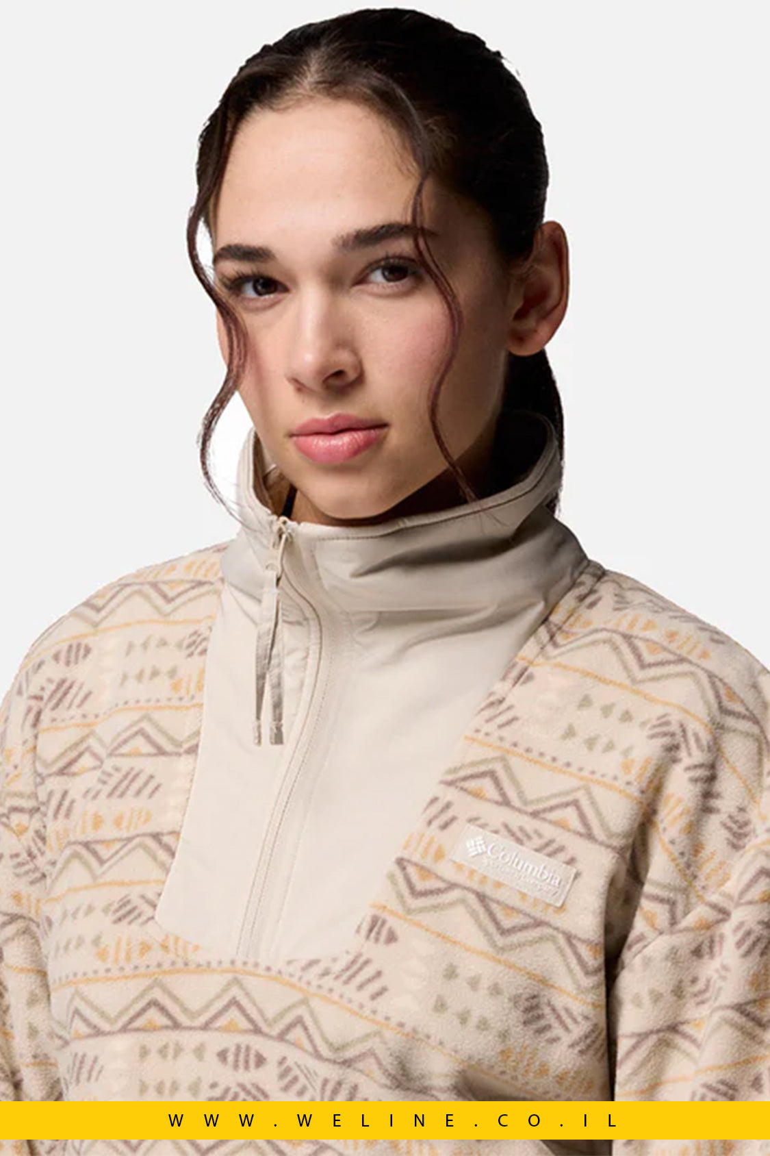 ג׳קט פליס מודפס לנשים – Sequoia Grove Printed Half Zip