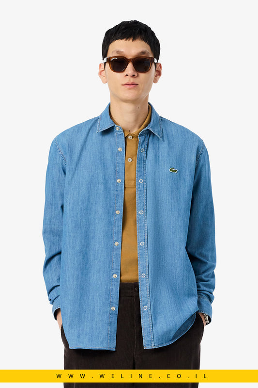 חולצת ג’ינס קלה Regular Fit לגברים Lacoste