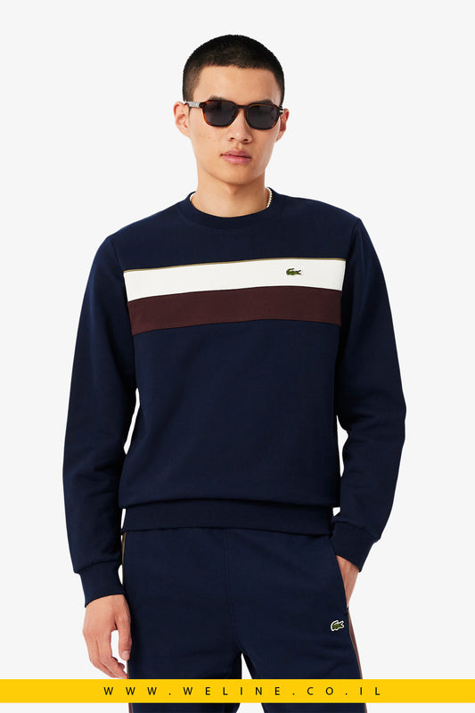 סווטשירט פליז Colour-Block לגברים Lacoste