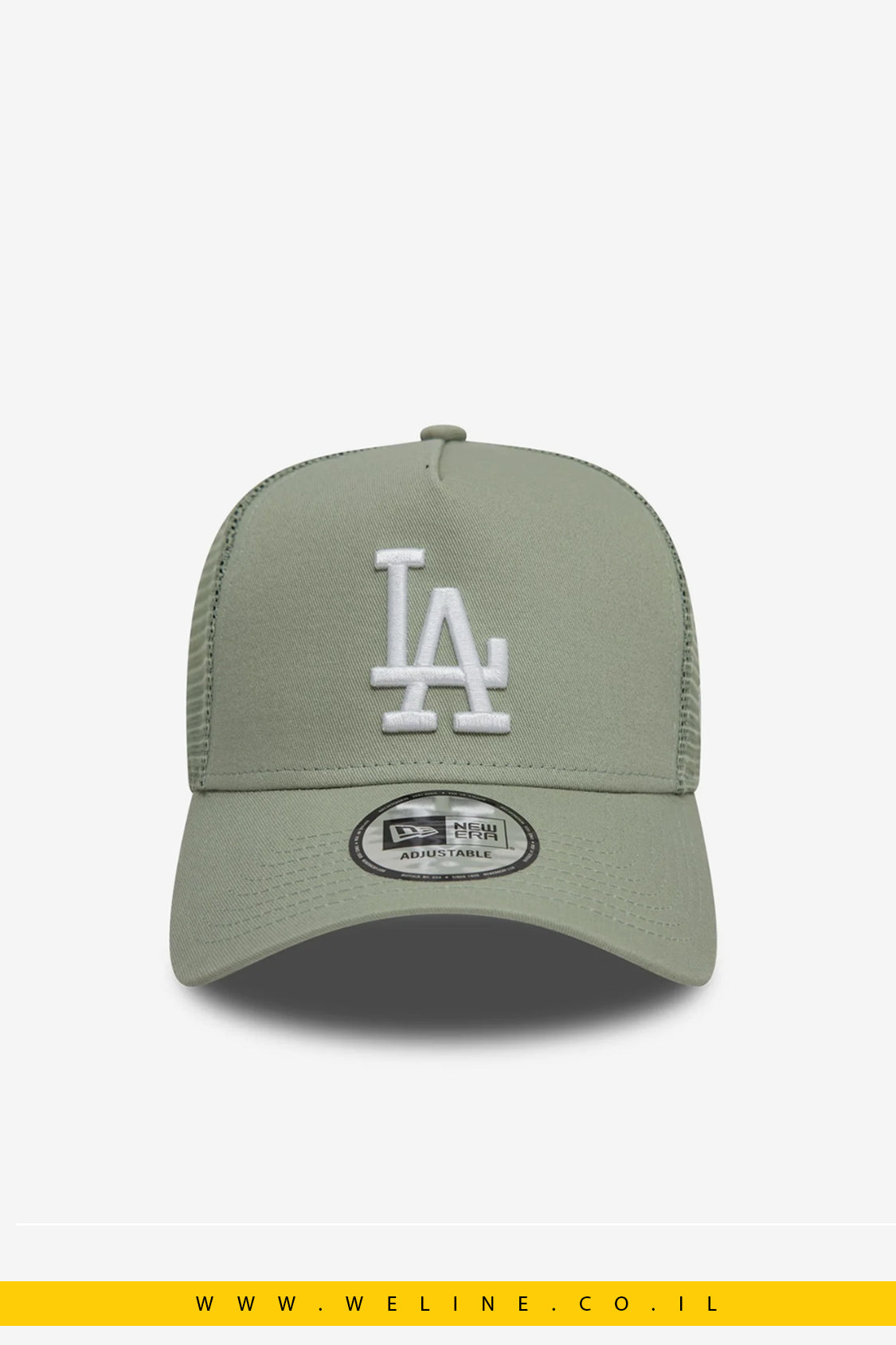 ובע משאית מתכוונן LA Dodgers League Essential Pastel Green 9FORTY A-Frame Trucker מבית New Era