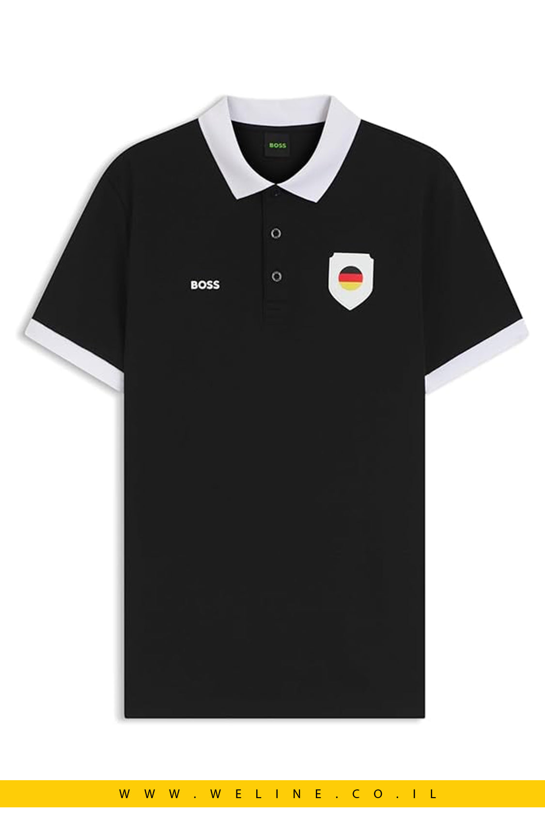 חולצת פולו גברים BOSS Paddy Polo Shirt  Germany Black – Regular Fit