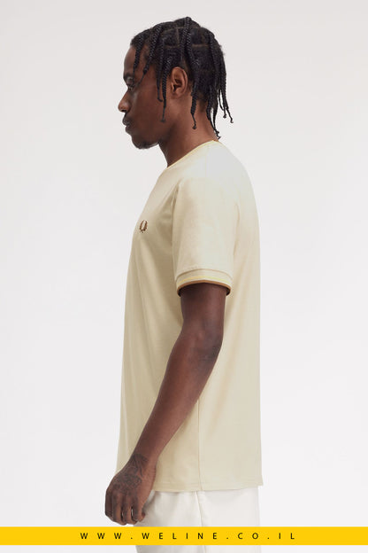 חולצת טי לנשים עם גימור Twin Tipped - Fred Perry