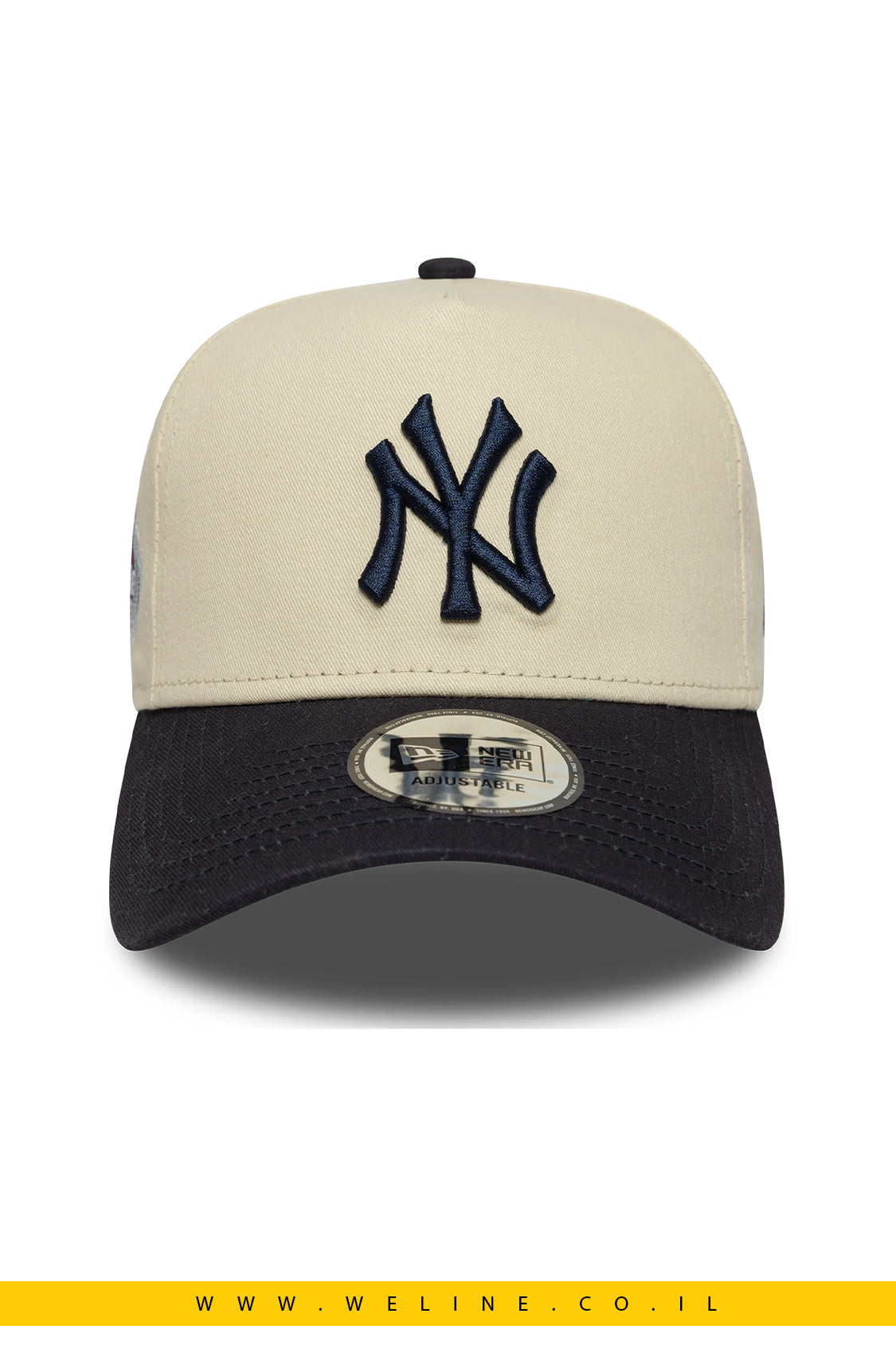 כובע New Era New York Yankees E-Frame – All Star Game Patch בצבע בז’ | Light Cream