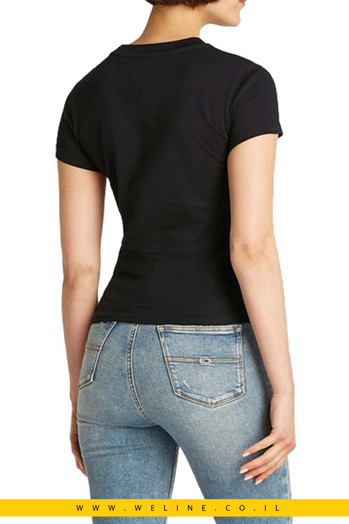 חולצת טי לנשים בגזרת Slim עם הדפס פרפר – Tommy Jeans