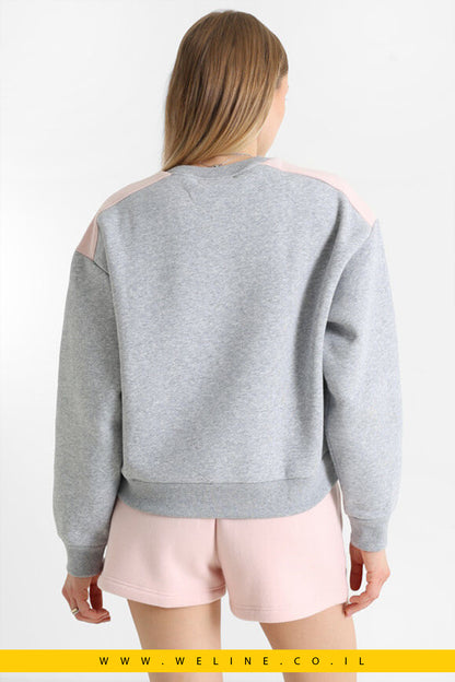 סווטשירט נשים רחב Lacoste – Silver Chine + Nidus