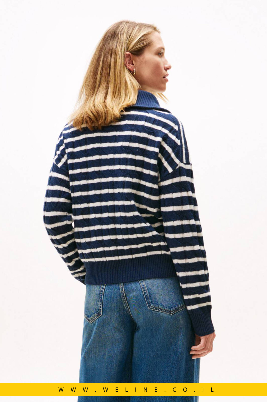 סוודר נשים מצמר בגזרה רחבה – Tommy Hilfiger