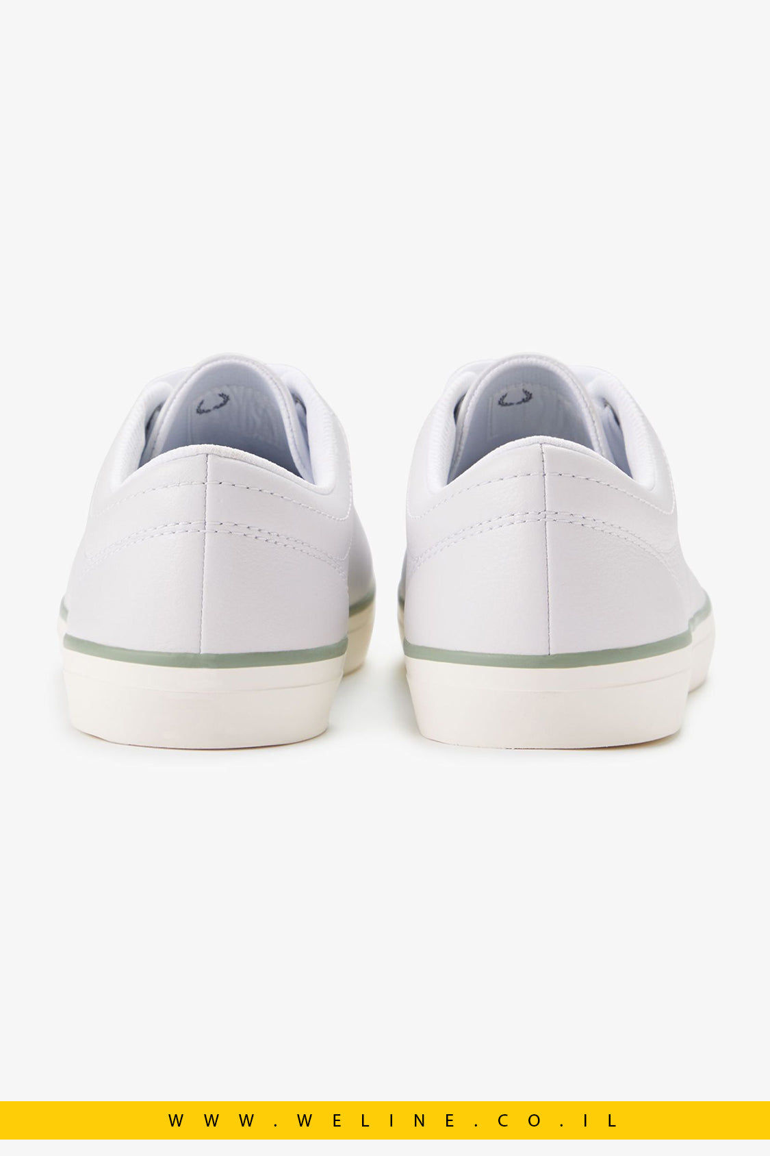 נעלי עור מרקם לגברים – Baseline Leather בצבע לבן / כחול נייבי