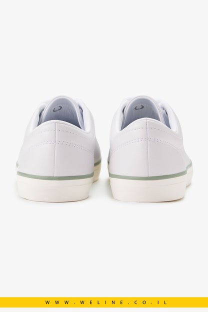 נעלי עור מרקם לגברים – Baseline Leather בצבע לבן / כחול נייבי