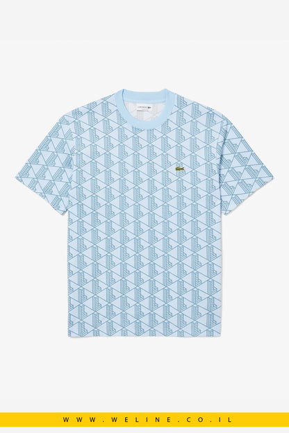 חולצת טי לגברים עם מונוגרמה מכותנה אורגנית – Lacoste