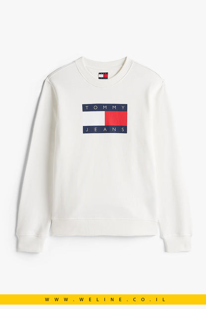 סוודר גברים Tommy Hilfiger Performance במרקם משולב ורבע רוכסן