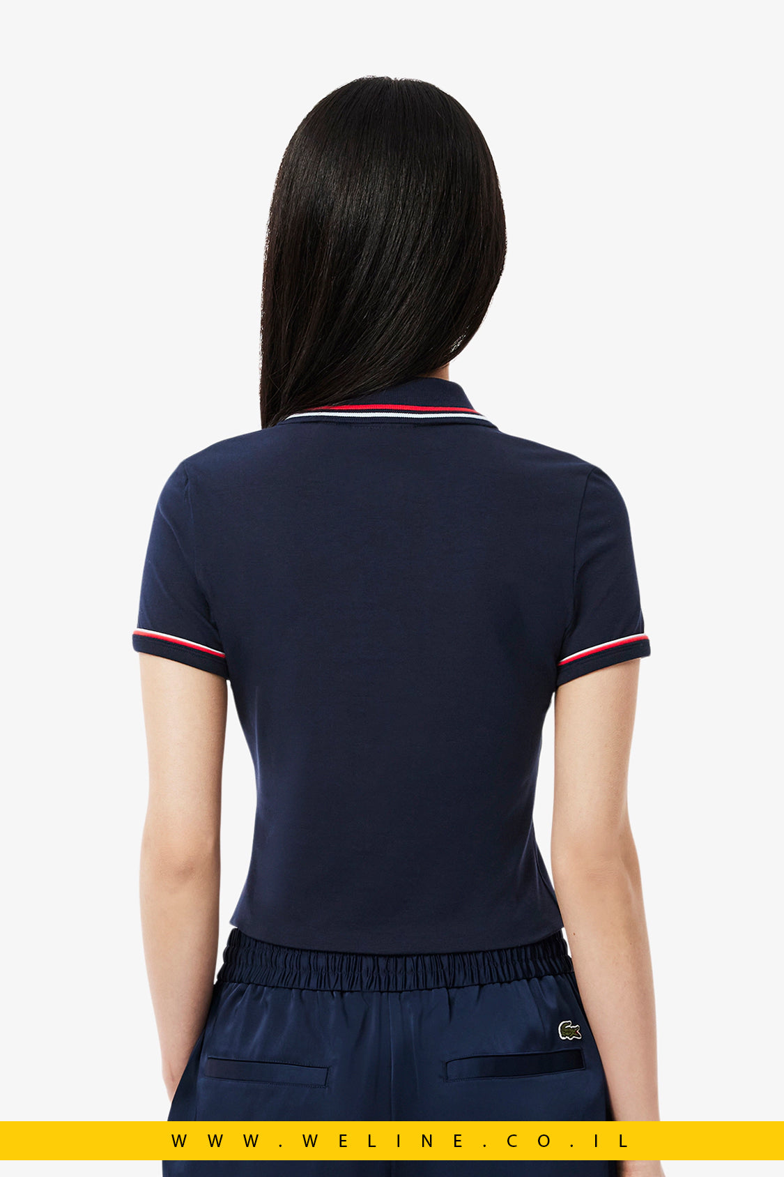פולו לנשים בגזרת Slim – דגם L.12.D – כחול – Lacoste