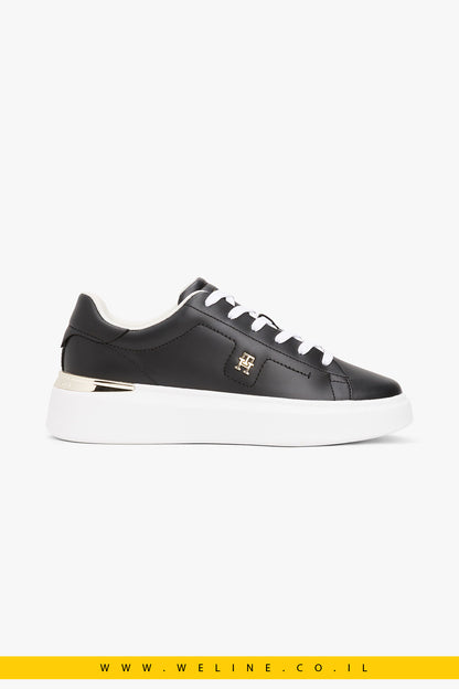 סניקרס נשים מעור עם מונוגרמת TH – Tommy Hilfiger