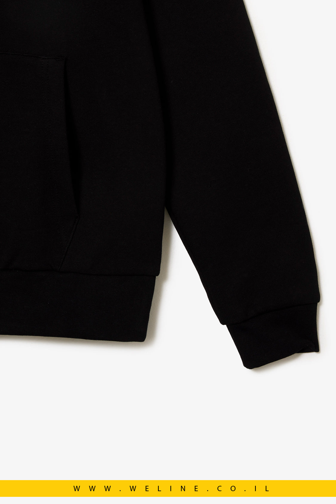 קפוצ’ון שחור פליס לגברים – Lacoste