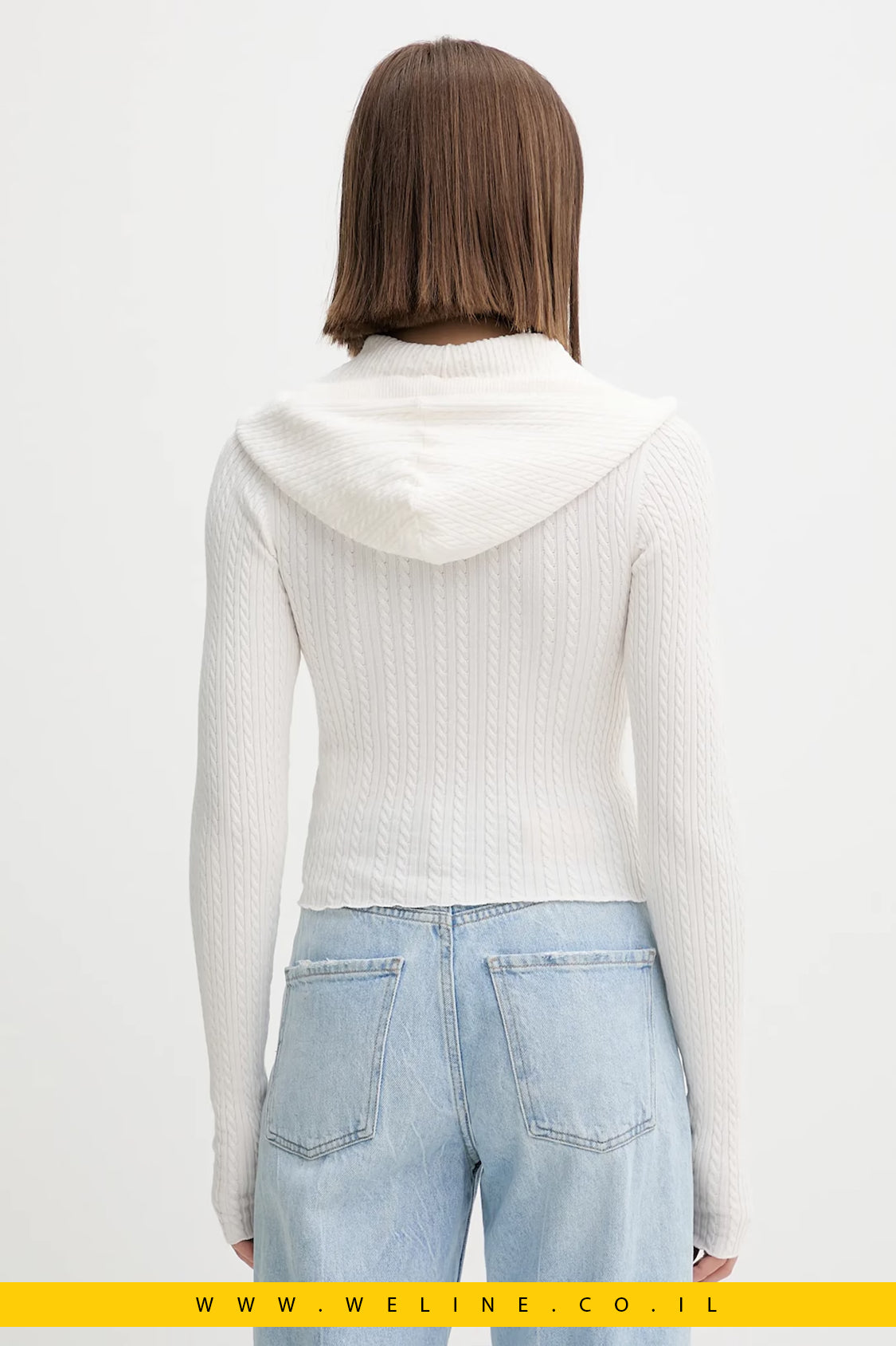 ג’אמפר Tommy Jeans לנשים עם קפוצ’ון