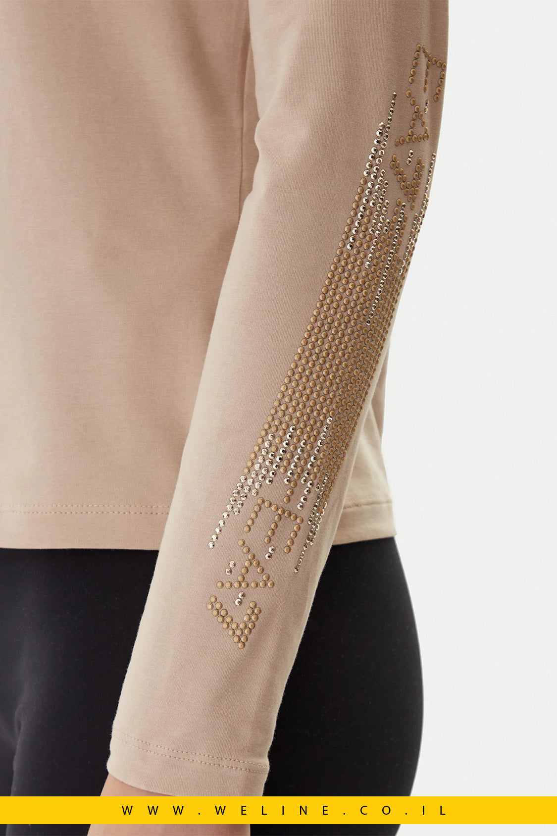 חולצת EA7 Emporio Armani בגוון בז’